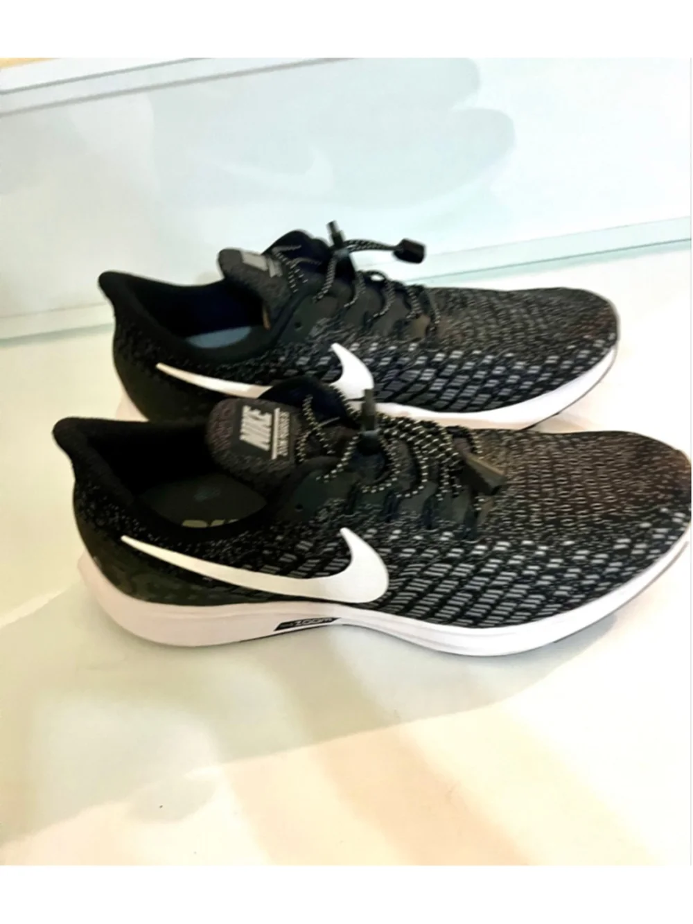 Nike Air Zoom Pegasus 35 running shoes black and white men size 8.5 - Picture 6 of 10